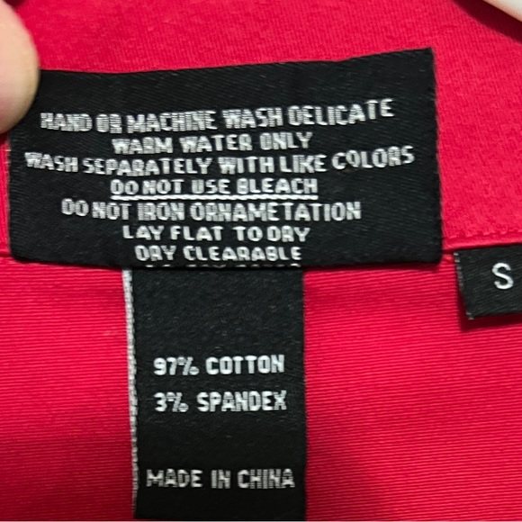 CHRISTINE ALEXANDER RED WESTERNWEAR JACKET EMBELISHED W/RHINESTONES SIZE SMALL - Picture 8 of 8